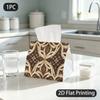 1pc Tissue Box, Art Nouveau Floral Symmetrical Luxury Pattern, 2D Flat Printing, Multi-Use, Machine Washable, Napkin Box, for Home