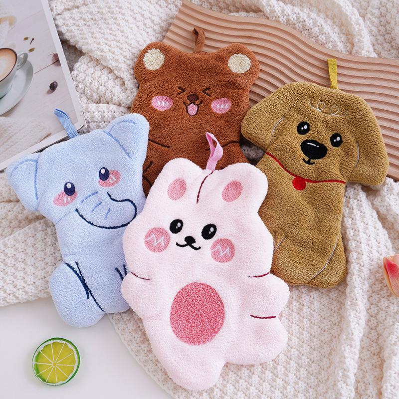 New Arrival: Hanging Cartoon Creative Children's Kitchen and Bathroom Absorbent Towel, Coral Fleece, Odorless