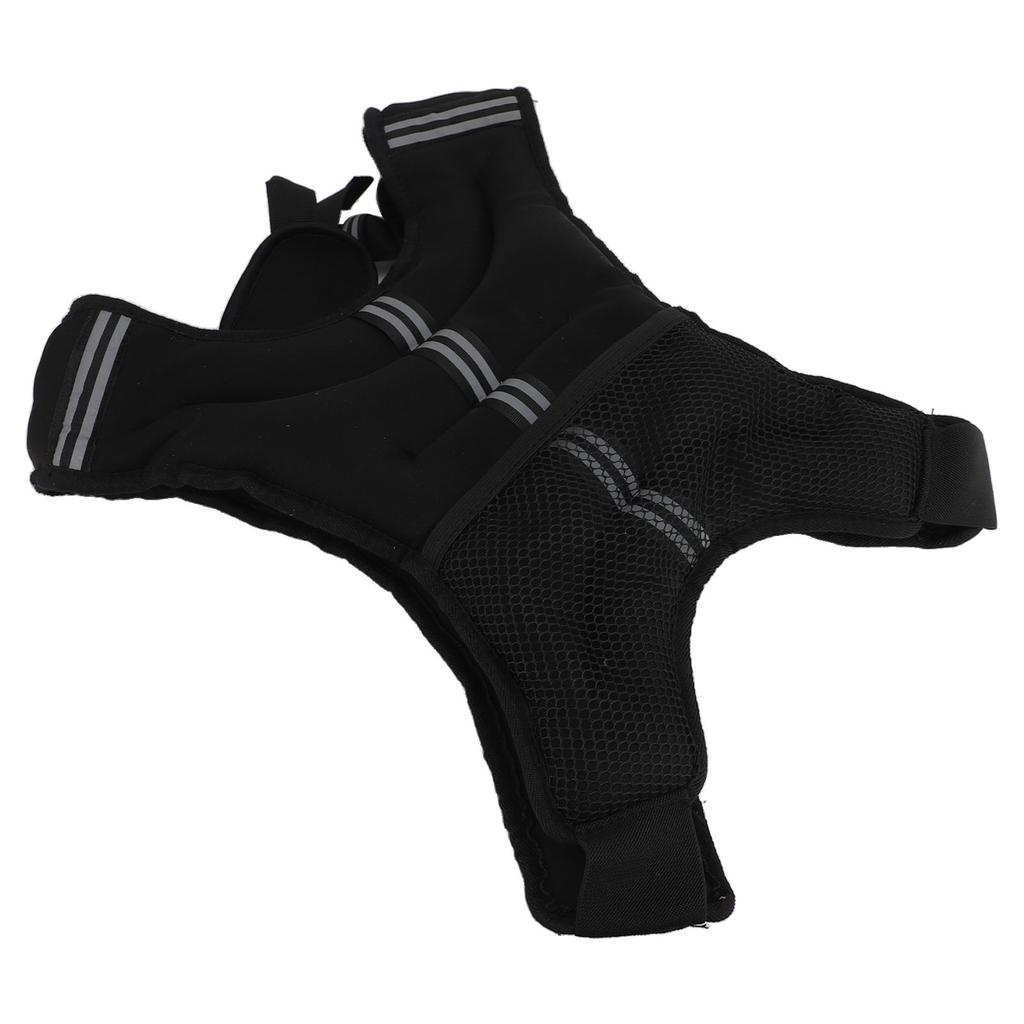 Weighted Vest 5KG Black Double Buckle Adjustable Workout Vest for Jogging Weightlifting