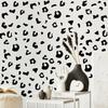 10 Sheets Leopard Print Wall Stickers Irregular Dot Simple Style Black Texture Background Wall Vinyl Decals Home Decoration