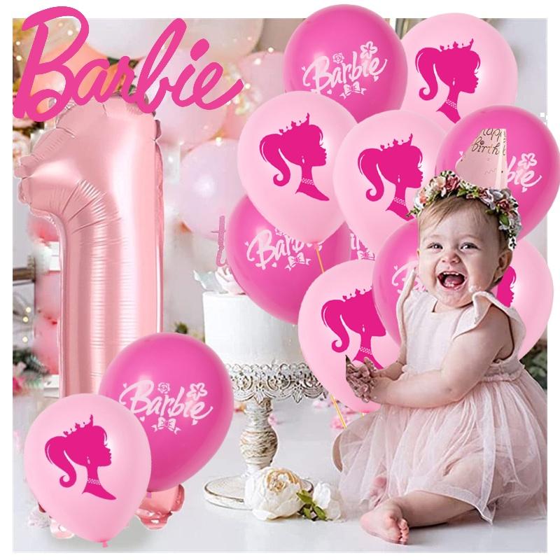 Pretty Pink Barbie Latex Balloons For Girls Birthday Party Decorations
