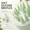 Soft Silicone Scalp Massager Shampoo Brush Wheat Straw Handle Hair Washing Comb Anti Dandruff Head Massage Brush For Home Travel