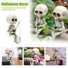 Halloween Skeleton Fishing Figurine Resin Statue Indoor Garden Party Outdoor Ornament Decor For A3T4