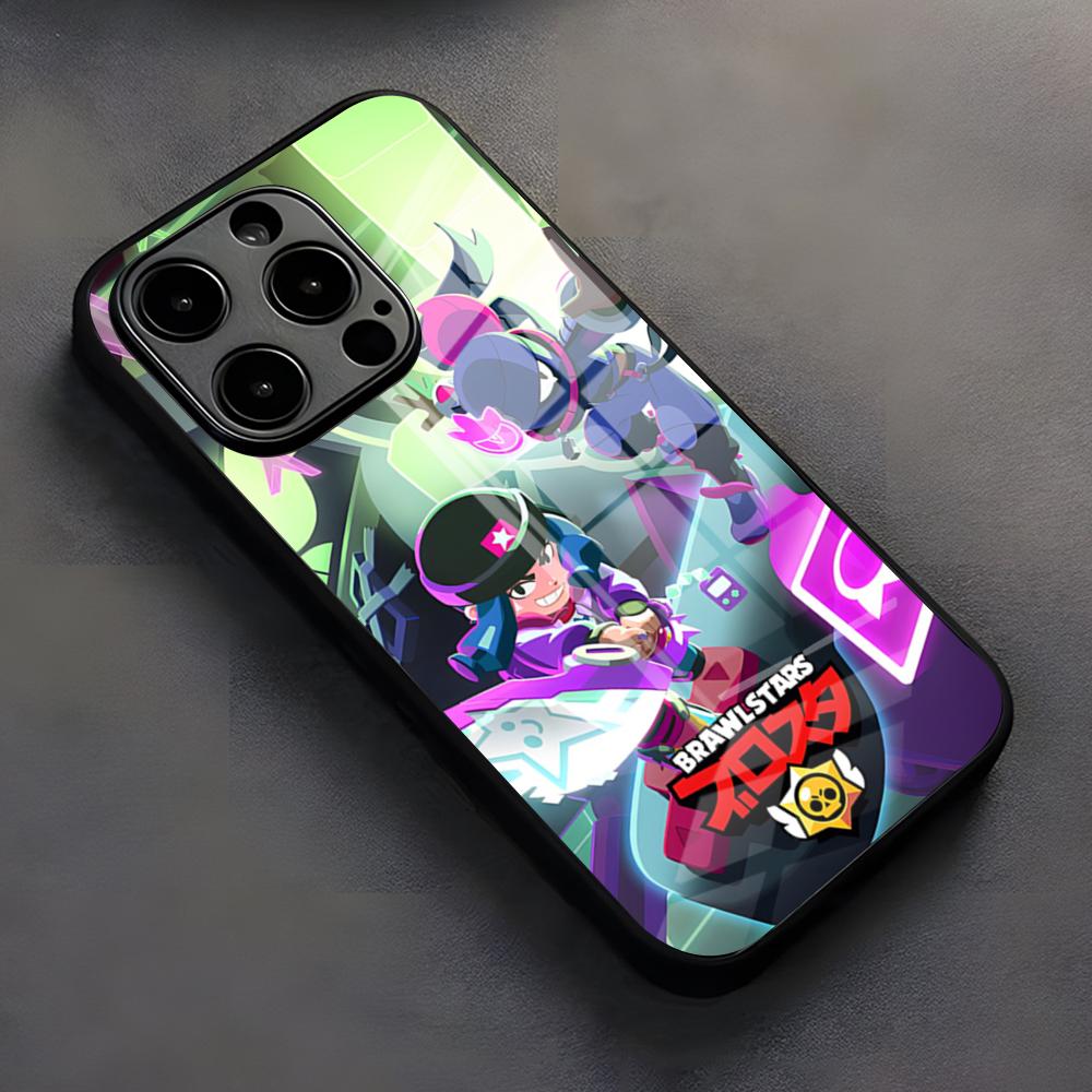 

Чохол для телефону B-Brawls S-Stars Для IPhone 17 Pro Max 16 15 14 Pro Max 13 11 X Xs Xr 8 7Plus Скляна кришка iPhone17 Pro