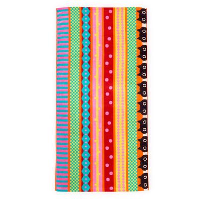 Atsuko Matano Bath Towel 60X120cm Washable Cotton Made with Yarn for a Soft and Fluffy Feel Shirring Orange TT14354663 MT4655 MEME Ribbon