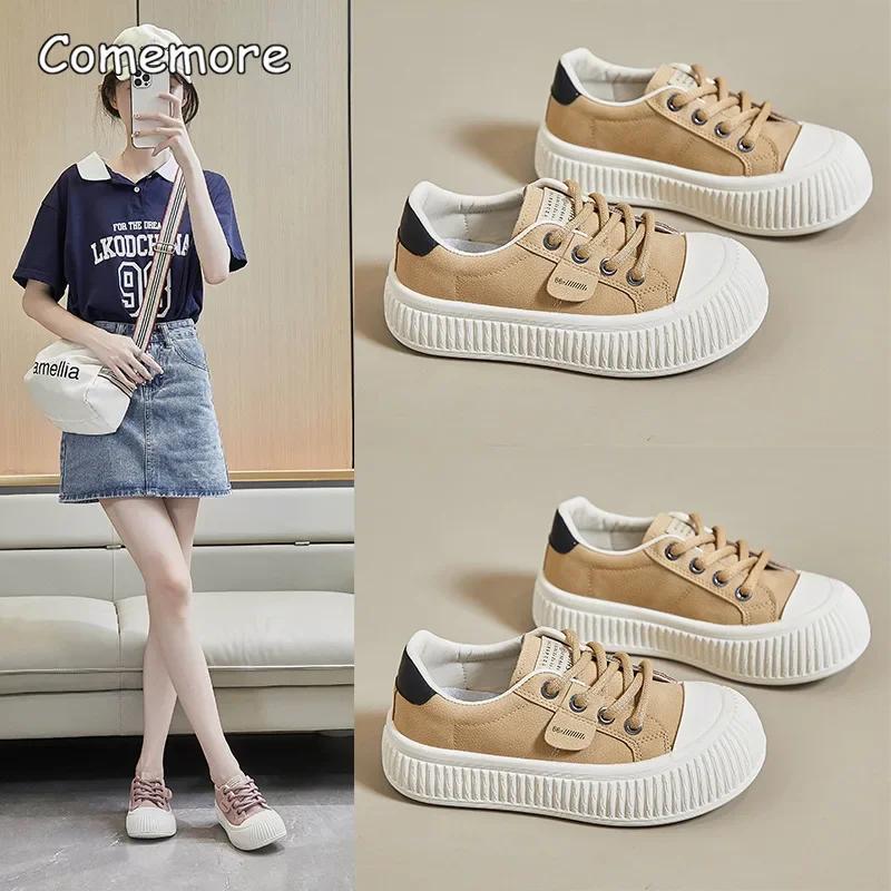 Fashion Comemore Women Fashion Casual Solid Color Sneakers Female Shoe Ladies 2025 Autumn New Designer Sports Shoes Zapatillas De Mujer