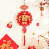 Flocking Chinese Lucky Character Pendants Spring Festival Hanging Decoration  Home Wall Door Decor