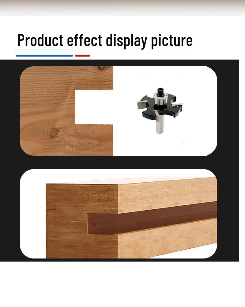 Four-Flute Ball Nose T-Cutter: Black Alloy Woodworking Router Bit for Slotting, Grooving, and Edge Trimming