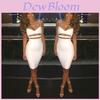 Squisito Abito da Sera/Cocktail Bodycon Senza Maniche con Fasciatura Moda da Donna per Feste