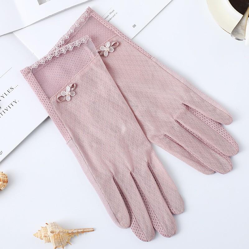 Mănuși de protecție solară de primăvară și vară mănuși din dantelă pentru femei ușor de respirat pentru condus în aer liber protecție solară mănuși pentru călărie