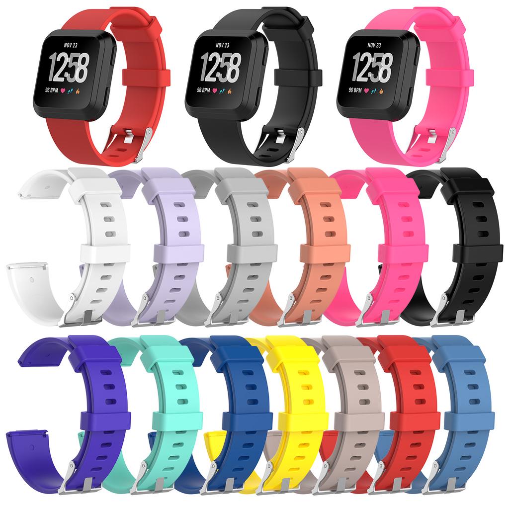 For Fitbit Versa TPE Watch Band Adjustable Sports Replacement Strap