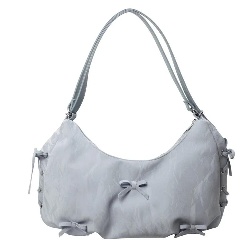 Casual Solid Interior Compartment Crossbody Bags Bow Tie Large Capacity Hot Sale Bags for Women Zipper Pu Women's Bags