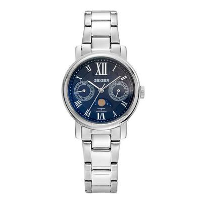 GEIGER Women's Moonphase Metal Watch GE8025BS_L