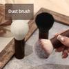 1pc Premium Walnut Wood Nail Brush with Ergonomic Handle - Gentle Dust & Clutter Removal Makeup Brush for Nails, Manicure Tools