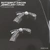 High Shine 3D Butterfly Zirconia Bow Nail Decorations