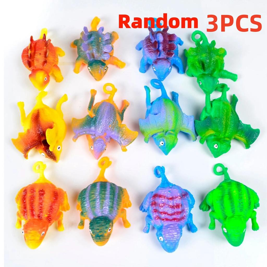 3PCS Kids Funny Dinosaur Animals Inflate Vent Balls Toy Squeeze Soft Ball Balloon Fidget Party Sports Cute Funny Games Toys Gift