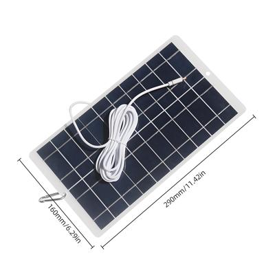 8 Watt Solar Panel - IPX6 Waterproof 5 Volt Mono Line Solar Panel 19 High Efficiency Type-C Fast Charging Portable Solar Panel for Smart Phone /