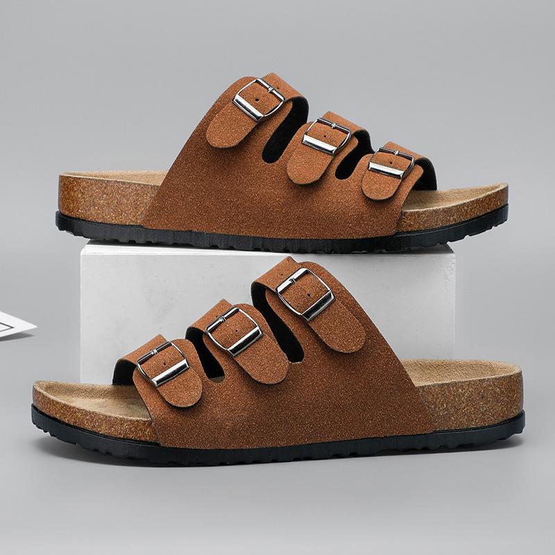 Men's Summer Sandals for Men 2024 Adult Leather Men's Sandal Man Beach Sandals Original Brands Shoes Trend Trending Comfortable