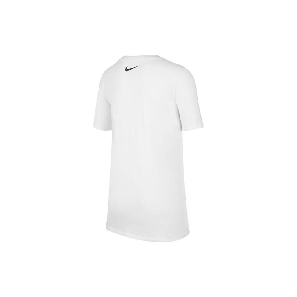 Nike Dri-Fit Cartoon Logo Print Training Crew Neck Short Sleeve T-Shirt Kids Tops White DV3190-100
