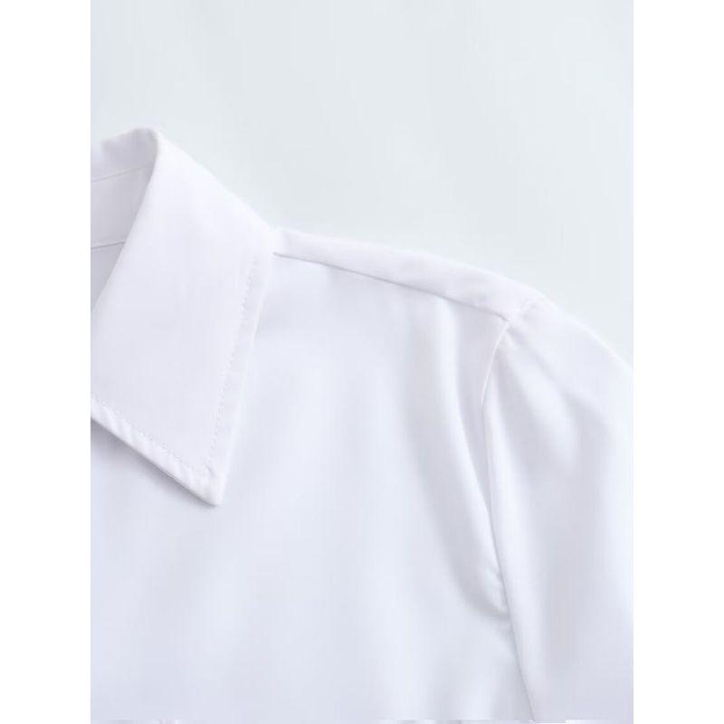 Kaslead New Arrival Women's Fashion Style Fashion Casual Easiest for Match Poplin Silm Shirt 2157056