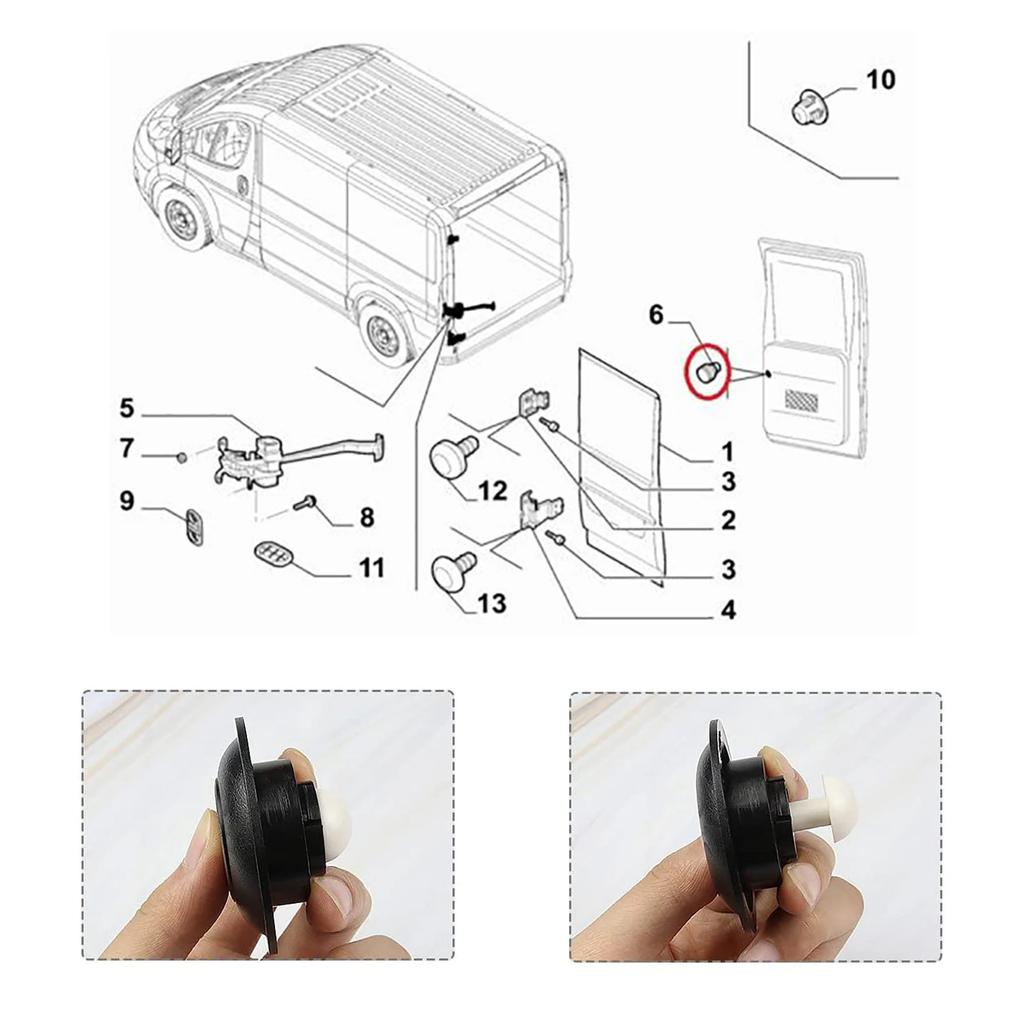 2 SZT. 735426396 Przycisk Otwierania Bagażnika Tylnych Drzwi Dla Fiat Ducato Peugeot Boxer Citroen Relay 2006-2024 Akcesoria Samochodowe