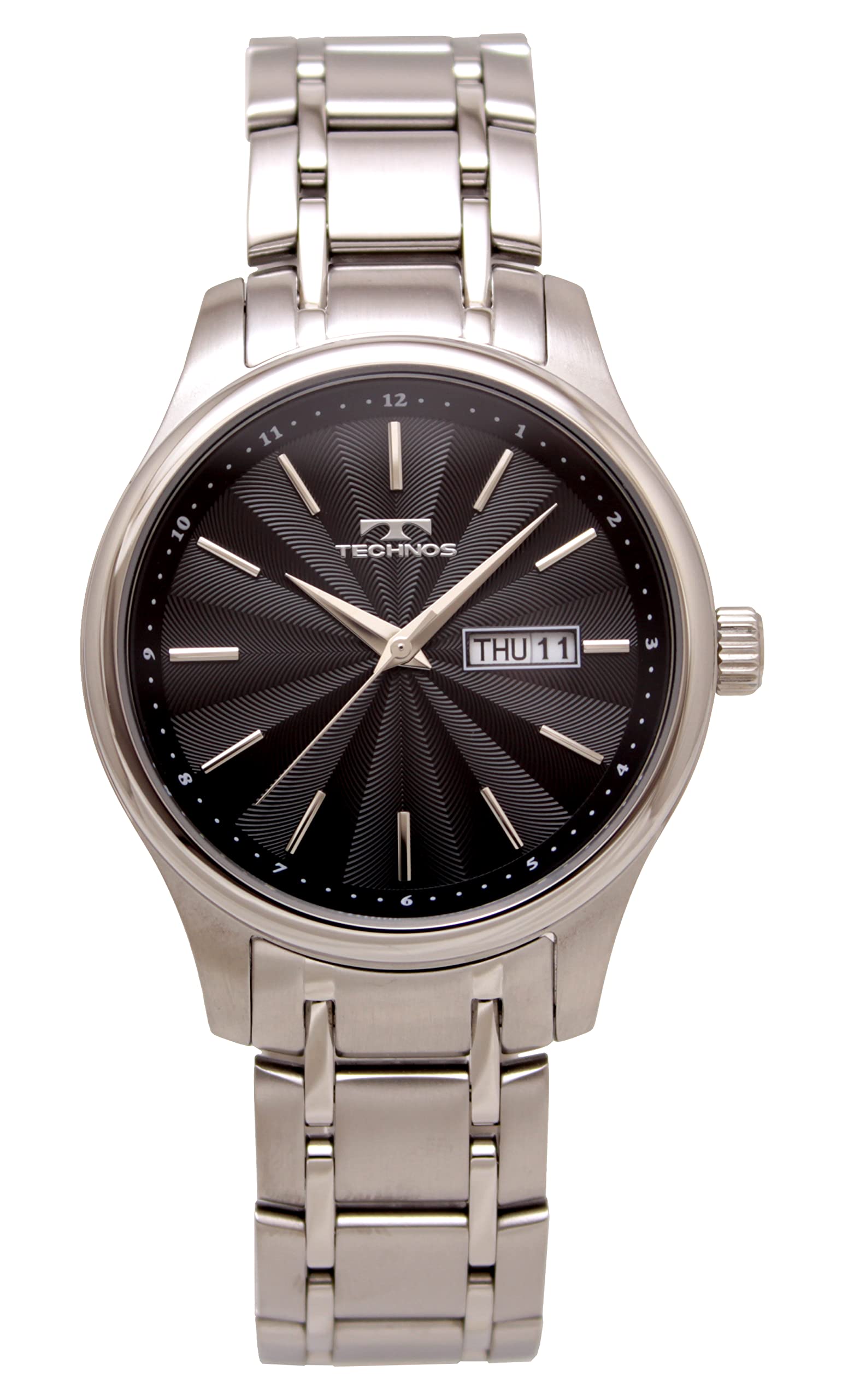 

Watch T6B50SB Silver [TECHNOS] Day-Date Men s чёрный