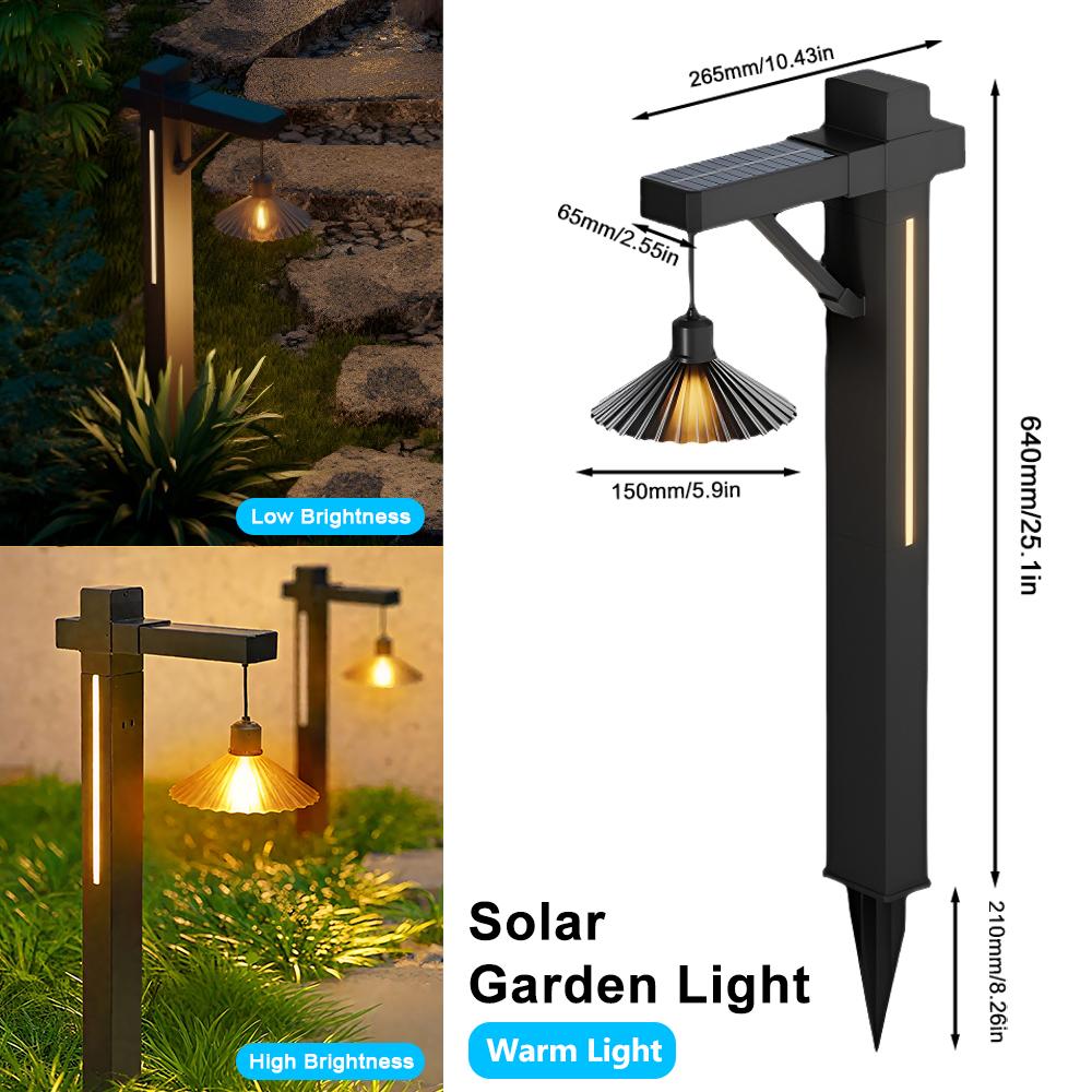

D2 Solar Lamp Post Light Solar Pathway Light Outdoor Vintage Solar Powered Landscape Lighting Driveway Patio Garden Lawn Decor