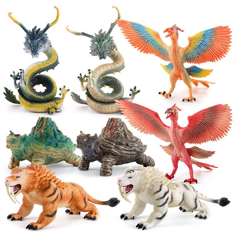 Colorful Pvc Fantasy Dragon Mythical Creature Model Toy Realistic Animal Figures