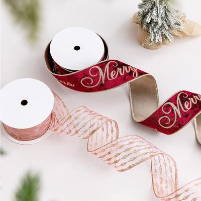 Red Velvet Ribbon Bow for Christmas Gift Box & Tree Decoration