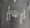 Yoga T-Shirt Herren Damen T-Shirts Oberteil Top Entspanne atme lache unisex