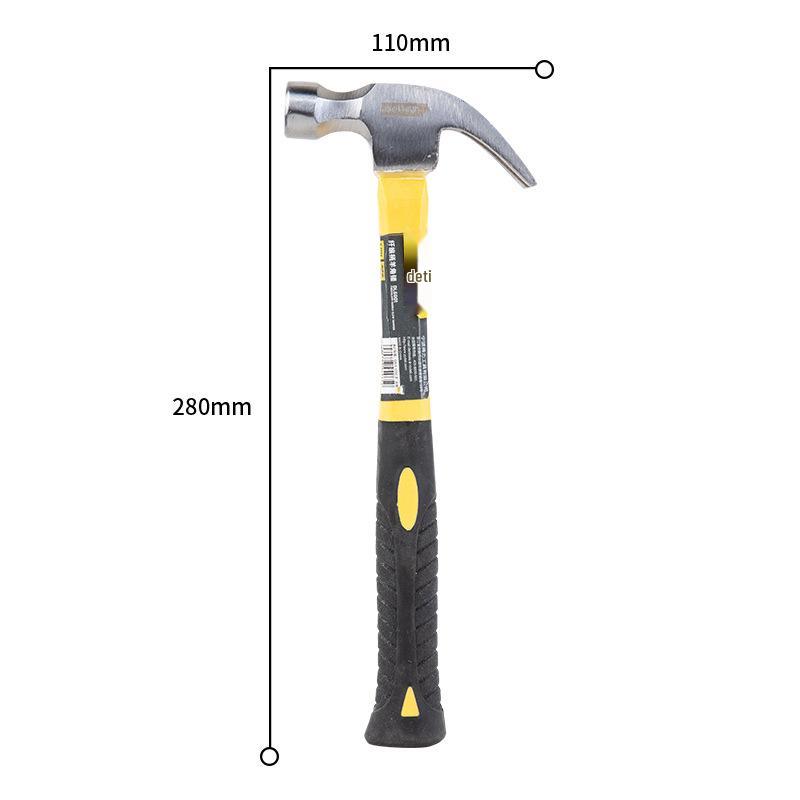 Deli Multi-purpose Claw Hammer with Fiber Handle and Steel Pipe