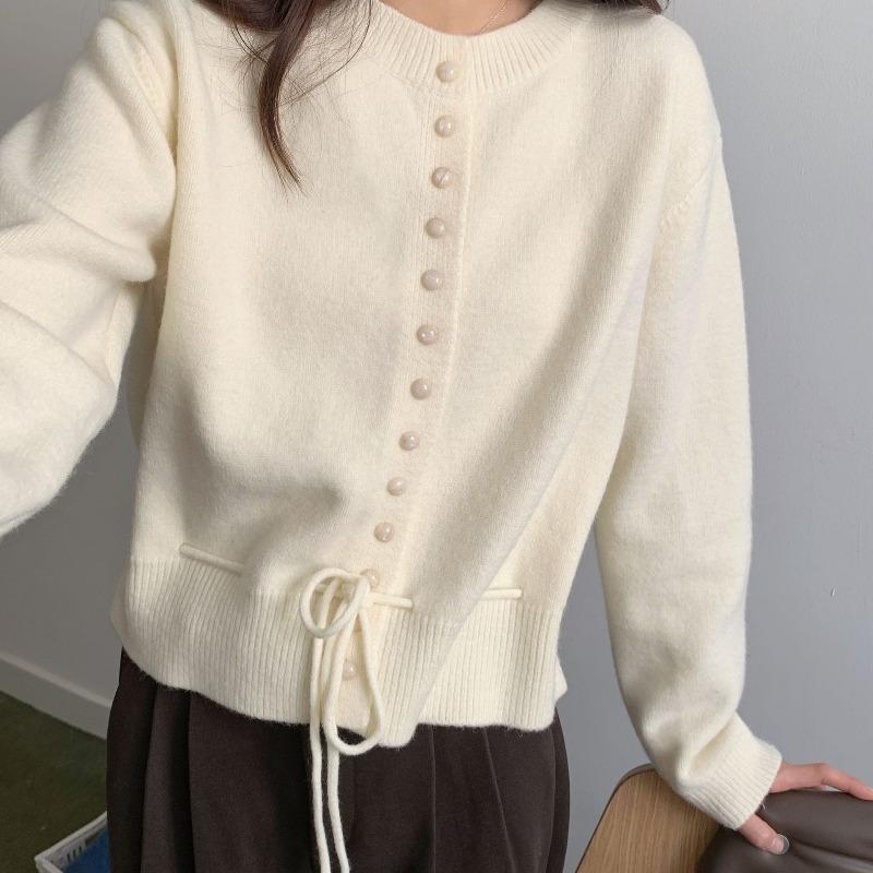 

Вязаный свитер мягко облегает талию и выглядит тонким, дизайнерский свитер-кардиган, осенняя новинка, свободный топ, вязаная куртка, универсальный XL