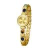 Woman Vintage Watch Colorful Jewelry Jade Dial Quartz Wristwatch Clock