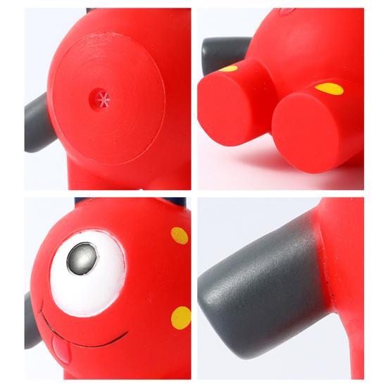 Chew Toy Built-in Sounder Cartoon Style Bite Resistant Wear-resistant Harmless Teeth Cleaning Scentless Squeaky Cartoon Animal Sound Doll for Home Use