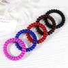 5PCS/Set Solid Color Telephone Wire Elastic Hair Bands Women Girls Cord Rubber Band Stretch Hair Accessories Headband Gum Holder