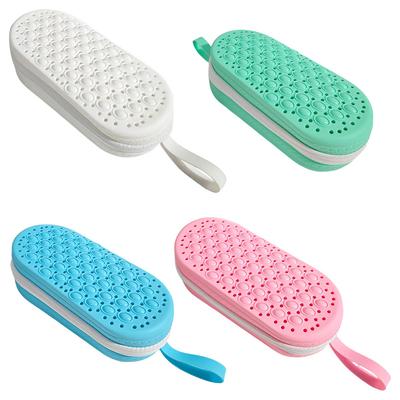 Silicone Protective Cases with Drain Hole Carrying Case Swimming Goggles Storage Box for Goggles