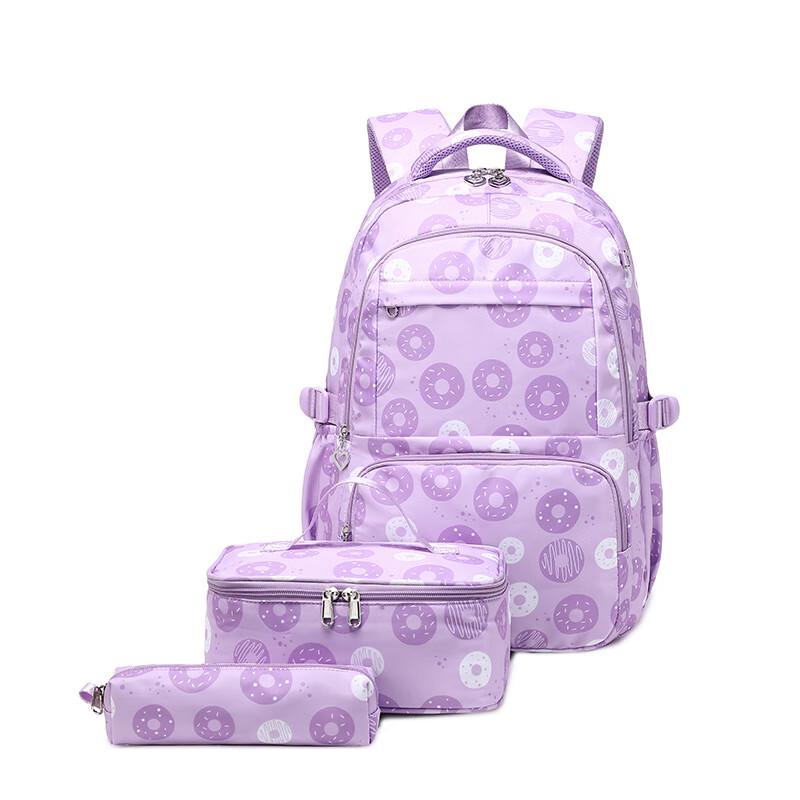 Lishen Girls  Primary School 3-Piece Backpack Set Large Capacity