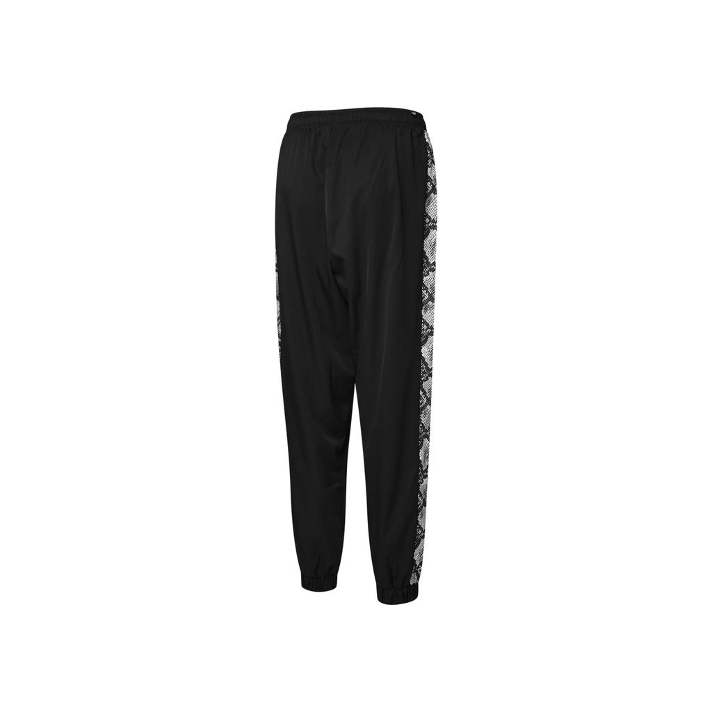 Puma Snake Print Logo Cuffed Casual Long Pants Women Bottoms Black 845893-01