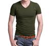 Men's Slim Fit V-Neck Modal T-Shirt - Short Sleeve, Solid Color, Spring/Summer Style