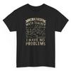 I Am A Retired Math Teacher Have No Problems Funny T Shirt Educator Vintage Washed Top For Everyday Wear Soft Unisex