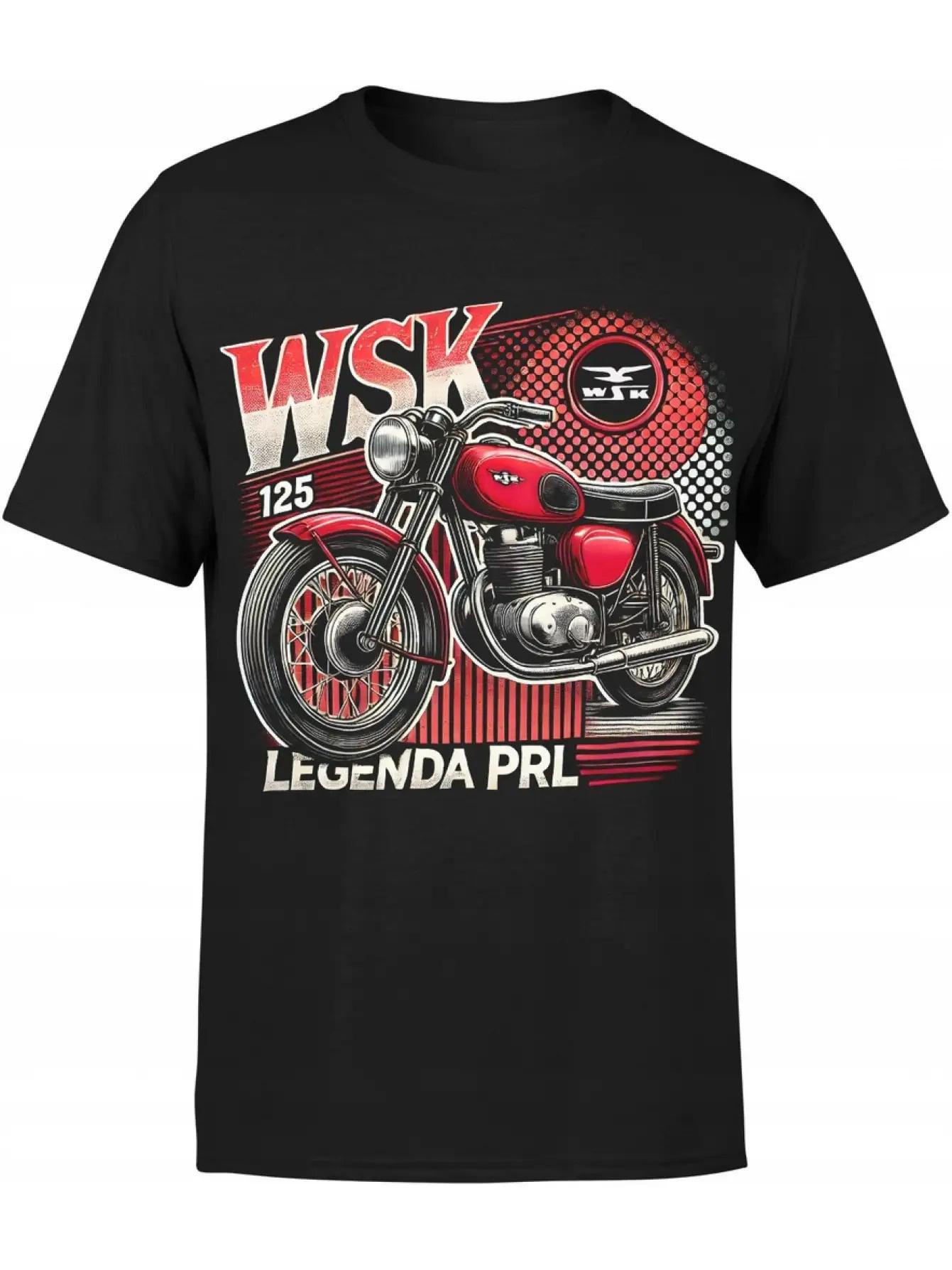 

WSK Men s 125 CC Motorcycle & Scooter Graphic T-Shirt - Retro WSK Logo & 125 CC Print S