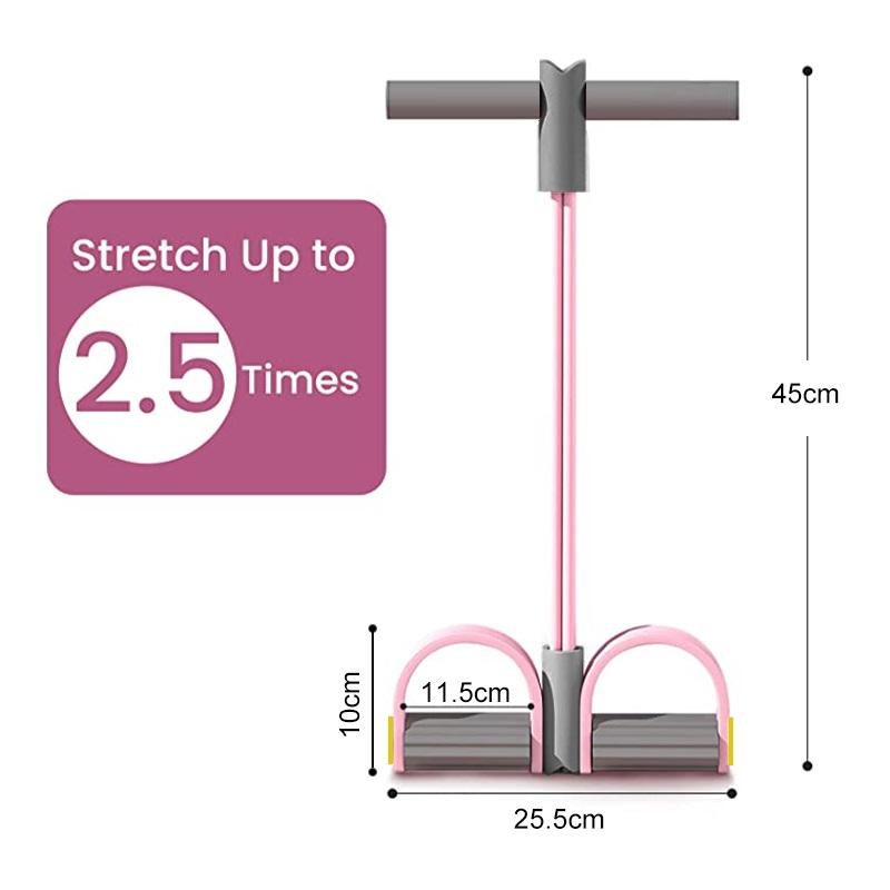 Widerstandsbänder, 4-Röhren-Yoga-Pedal-Puller, Widerstandsband, elastisches Zugseil, Fitnessgeräte für das Bauch-Taillen-Arm-Training