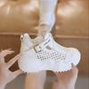 Fashion Platform Sandals Womens 2025 Summer New Hollow Breathable Casual Shoes Retro Trend Platform Sports Shoes Women Sneakers