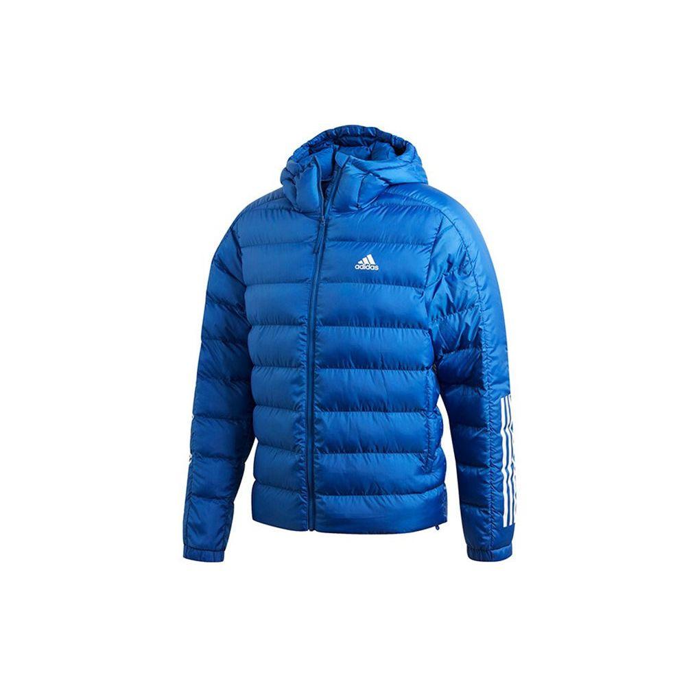Adidas Casual Sports Solid Color Windproof Warm Hooded Cotton Jacket Men Jacket Blue GE6100 M