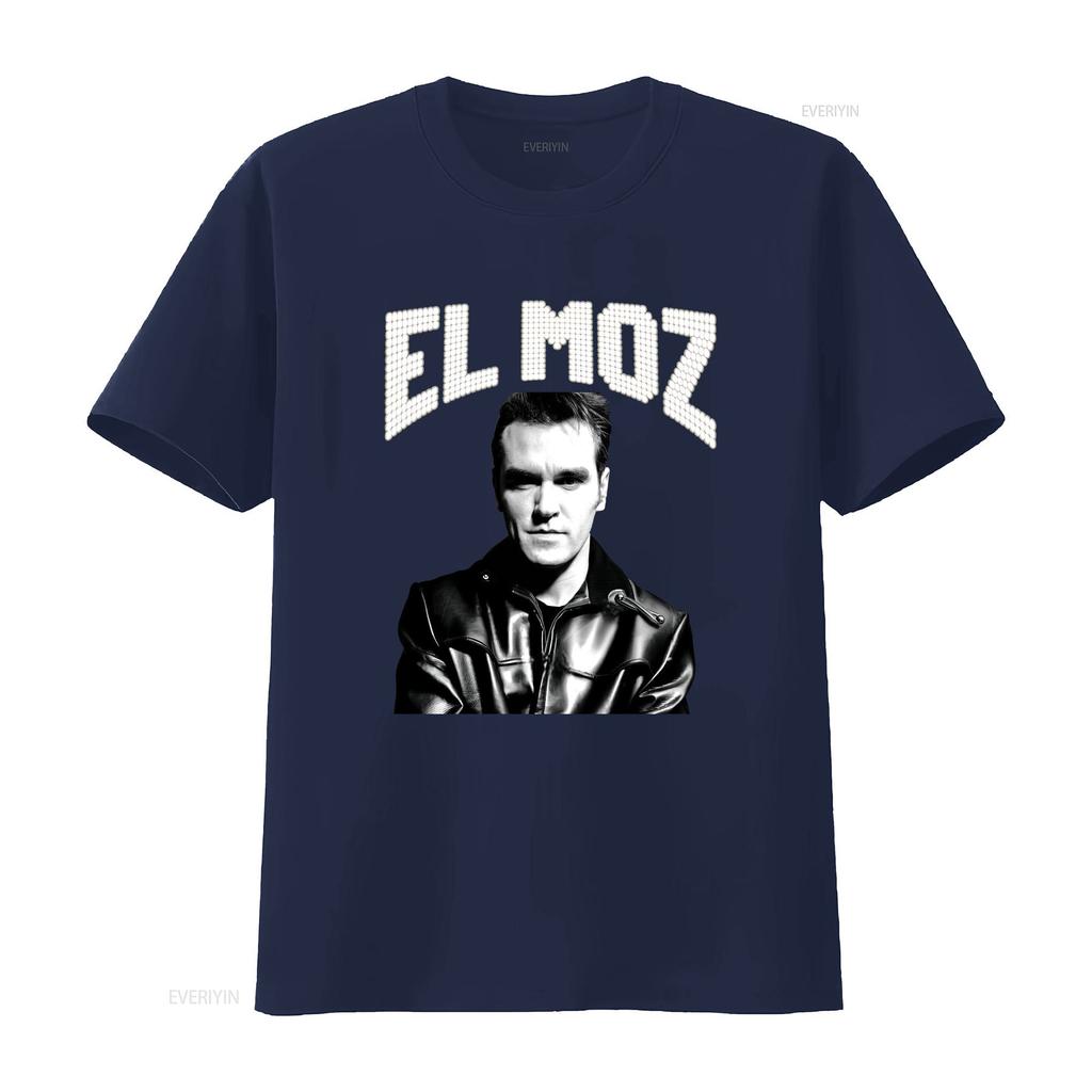 El Moz Morrissey The Smiths Jersey  T Shirt vintage Washed Versatile streetwear Unisex Breathable Slightly fashion