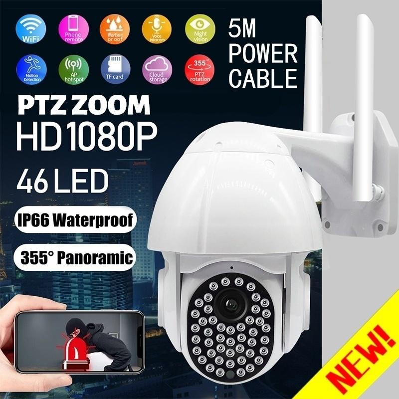 46LEDs HD 1080P Smart Home Security WiFi Camera Wireless IP Camera 200W ...