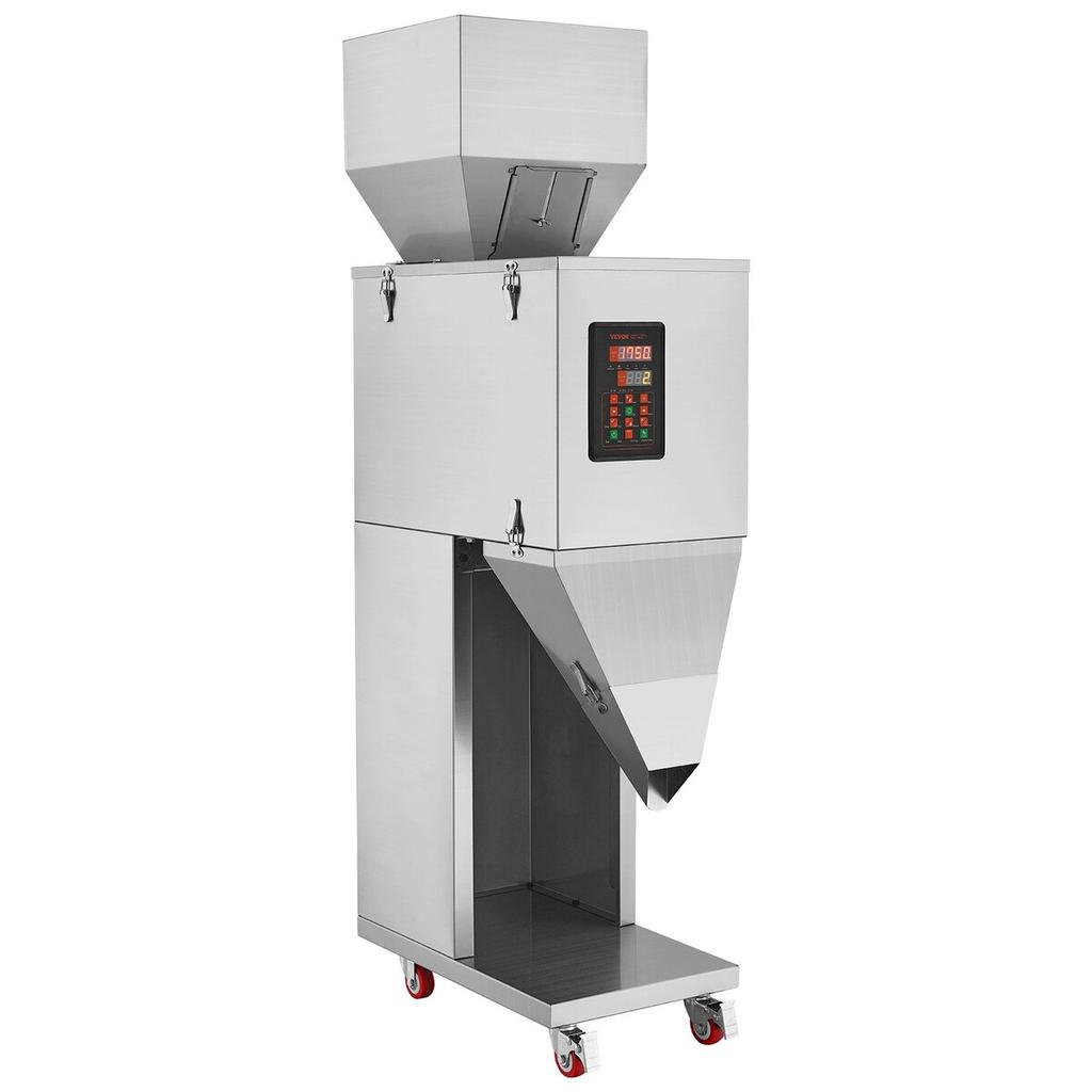 Particle Filling Machine, 0.044-6.6 Lbs/20-3000g, Automatic Filler Machine with Foot Pedal, Stainless Steel Weighing Filling Machine, Weigh Filler for