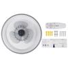 Dimmbarer 72-W-LED-Deckenventilator mit Fernbedienung, Ventilator mit Beleuchtung, einstellbare Windgeschwindigkeit, LED-Luftkühlerlampe