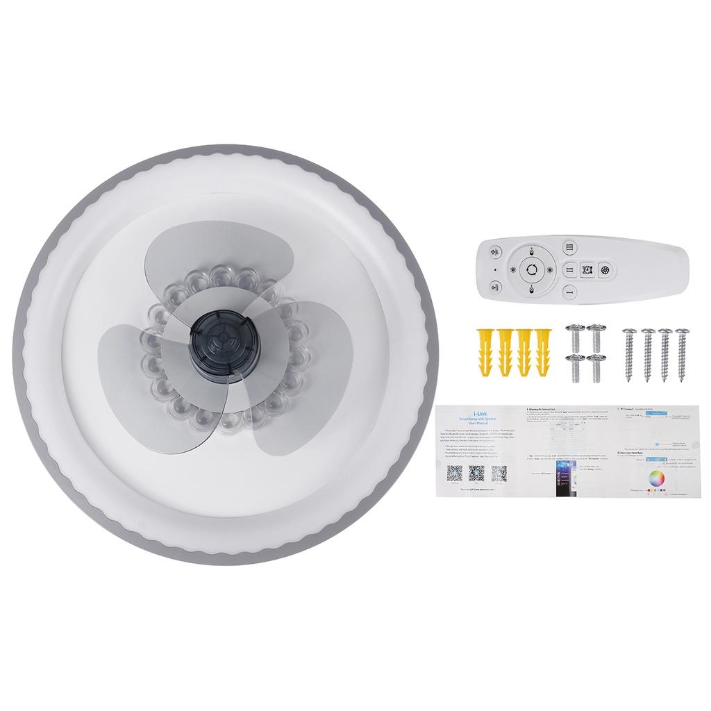 Dimmbarer 72-W-LED-Deckenventilator mit Fernbedienung, Ventilator mit Beleuchtung, einstellbare Windgeschwindigkeit, LED-Luftkühlerlampe