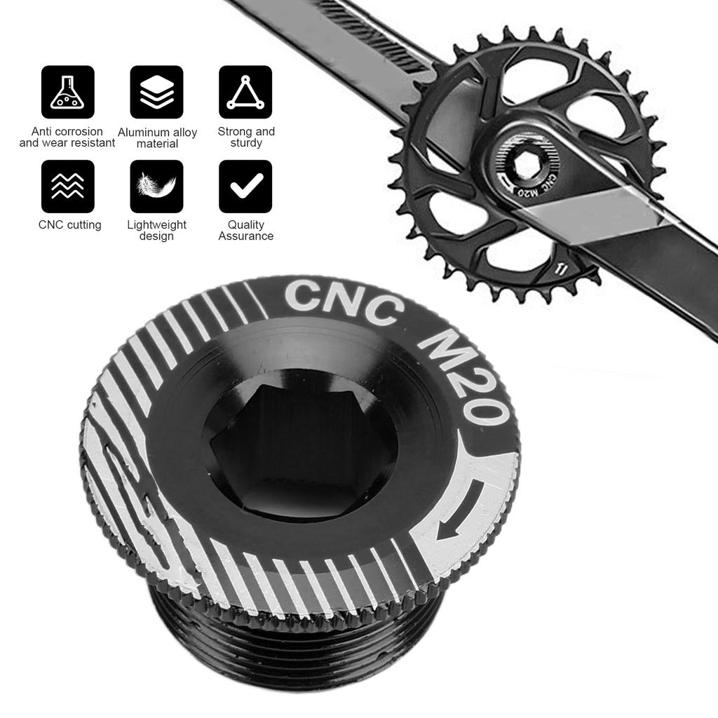 Crank Arm Screws Aluminum Alloy M20 Crank Fixing Screw Bike Crankset Arm S
